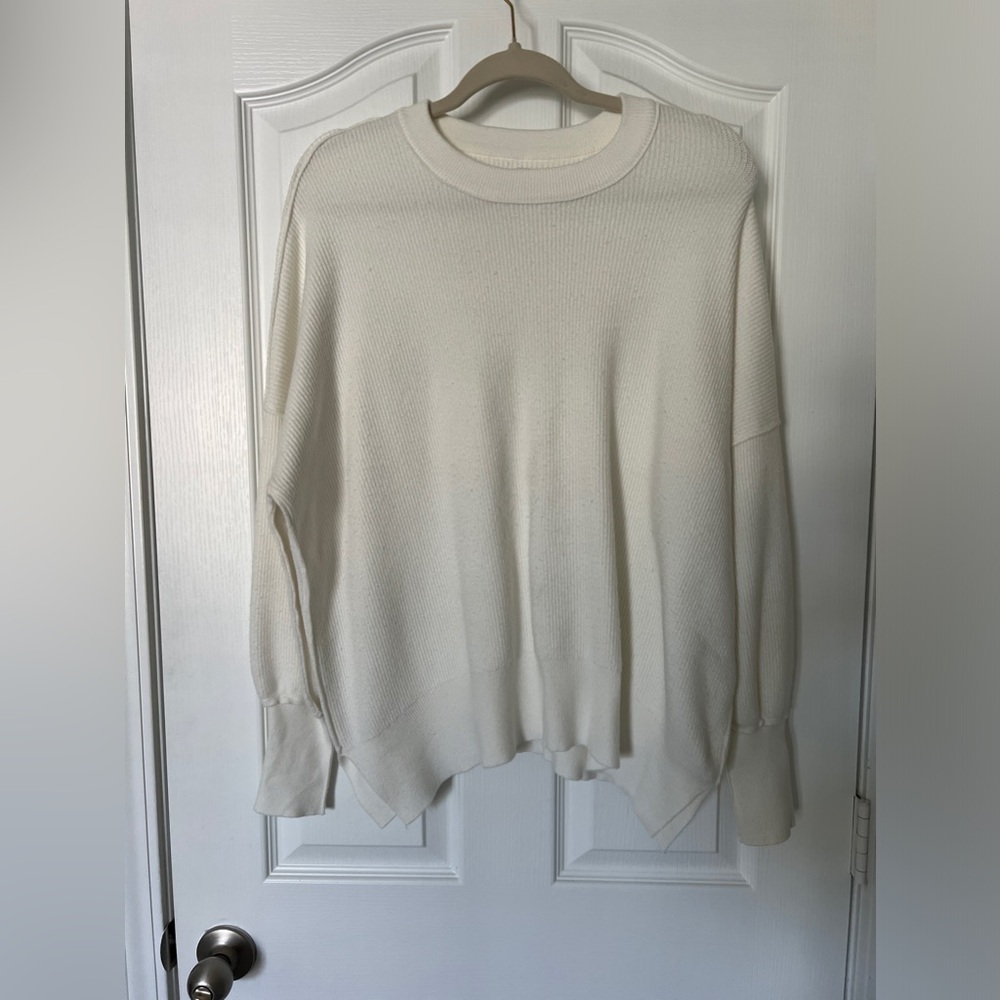 White oversized sweater